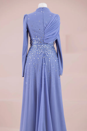 Levia Tesettür Abiye - FioraofDress - tesettur - abiye - indigo - 36 - hijab - evening - dress