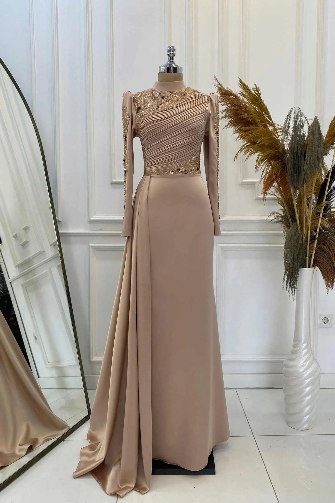 Leyla Tesettür Abiye - FioraofDress - tesettur - abiye - rose - 38 - hijab - evening - dress