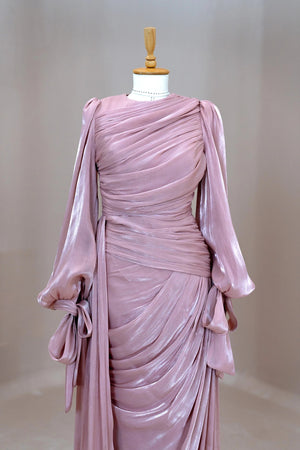 Lotus Tesettür Abiye - FioraofDress - tesettur - abiye - Pudra - 38 - hijab - evening - dress