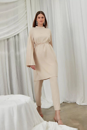 Lucia Pantolon Takım - FioraofDress - tesettur - abiye - lacivert - 42 - hijab - evening - dress