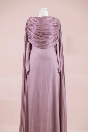 Lunesse Tesettür Abiye - FioraofDress - tesettur - abiye - rose - 38 - hijab - evening - dress