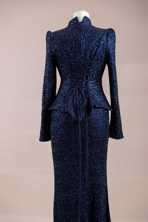 Luxe Tesettür Abiye - FioraofDress - tesettur - abiye - Lacivert - 38 - hijab - evening - dress