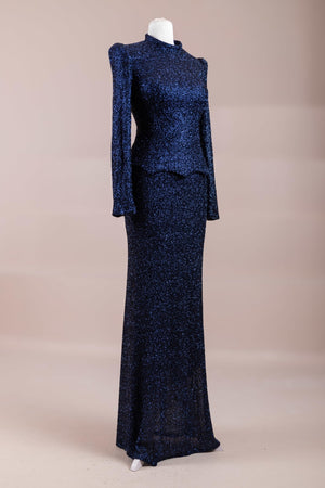 Luxe Tesettür Abiye - FioraofDress - tesettur - abiye - Lacivert - 38 - hijab - evening - dress