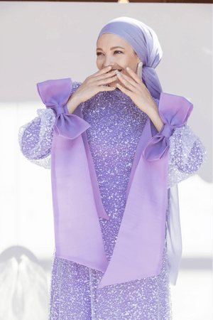 Melena Tesettür Abiye - FioraofDress - tesettur - abiye - 46 - LİLAA - hijab - evening - dress