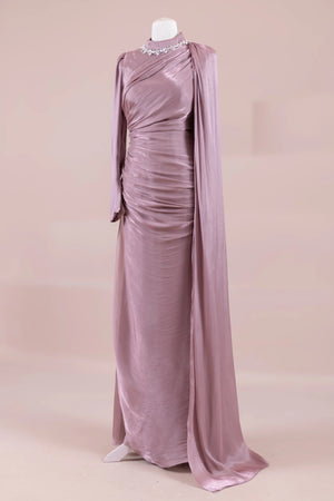 Melya Tesettür Abiye - FioraofDress - tesettur - abiye - rose - 38 - hijab - evening - dress