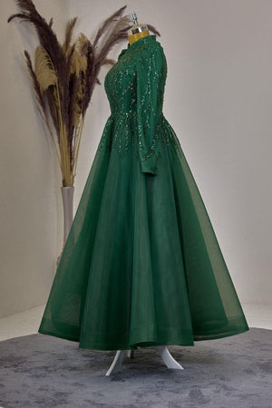 Mila Abiye Tesettür - FioraofDress - tesettur - abiye - zümrüt - 38 - hijab - evening - dress