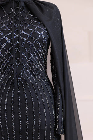 Niva Tesettür Abiye - FioraofDress - tesettur - abiye - Siyahh - 38 - hijab - evening - dress