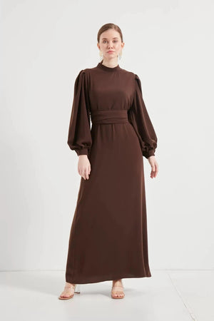 Nora Elbise - FioraofDress - tesettur - abiye - 42 - GRİ - hijab - evening - dress
