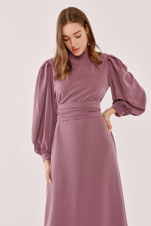 Nora Elbise - FioraofDress - tesettur - abiye - 42 - GRİ - hijab - evening - dress