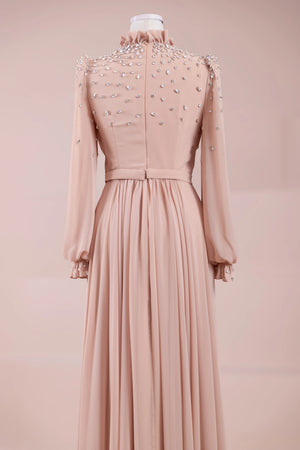 Nova Teseetür Abiye - FioraofDress - tesettur - abiye - Pudra - 38 - hijab - evening - dress