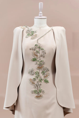 Nova Tesettür Abiye - FioraofDress - tesettur - abiye - BEJ - 38 - hijab - evening - dress