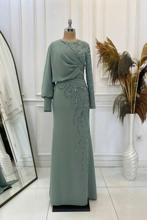 Oylum Tesettür Abiye - FioraofDress - tesettur - abiye - mint - 38 - hijab - evening - dress