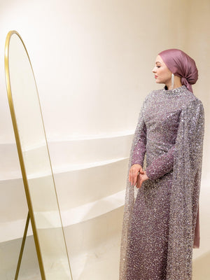 Parla Tesettür Abiye - FioraofDress - tesettur - abiye - 48 - Gül Kurusu - hijab - evening - dress