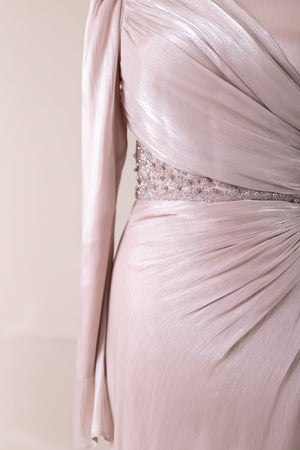 Perla Tesettür Abiye - FioraofDress - tesettur - abiye - Pudra - 38 - hijab - evening - dress