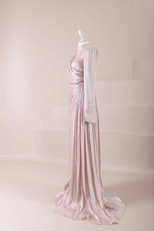 Perla Tesettür Abiye - FioraofDress - tesettur - abiye - Pudra - 38 - hijab - evening - dress