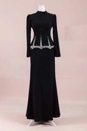 Ranya Tesettür Abiye - FioraofDress - tesettur - abiye - Siyahh - 38 - hijab - evening - dress
