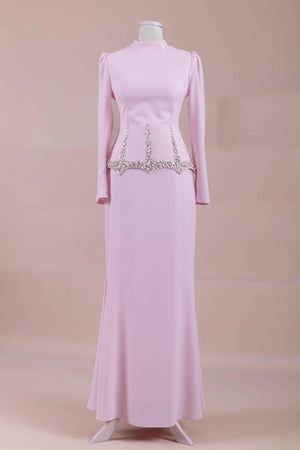 Ranya Tesettür Abiye - FioraofDress - tesettur - abiye - PEMBE - 38 - hijab - evening - dress