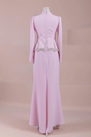 Ranya Tesettür Abiye - FioraofDress - tesettur - abiye - PEMBE - 38 - hijab - evening - dress