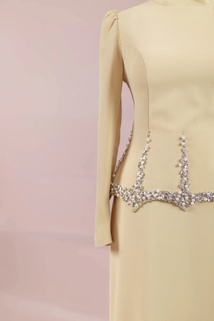 Ranya Tesettür Abiye - FioraofDress - tesettur - abiye - Safran - 38 - hijab - evening - dress