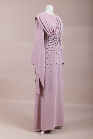 Rouge Tesettür Abiye - FioraofDress - tesettur - abiye - Pudra - 38 - hijab - evening - dress