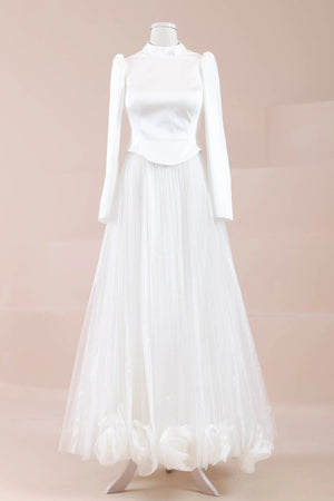 Rozya Tesettür Abiye - FioraofDress - tesettur - abiye - Beyaz - 38 - hijab - evening - dress