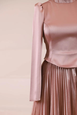 Rozya Tesettür Abiye - FioraofDress - tesettur - abiye - rose - 38 - hijab - evening - dress