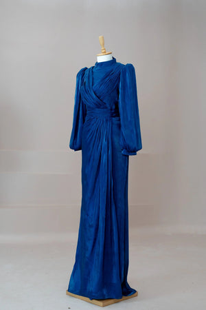 Safir Tesettür Abiye - FioraofDress - tesettur - abiye - LACİVERT - 38 - hijab - evening - dress