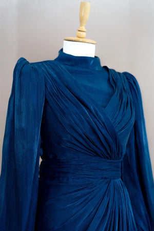 Safir Tesettür Abiye - FioraofDress - tesettur - abiye - LACİVERT - 38 - hijab - evening - dress