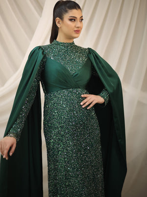 Sedef Tesettür Abiye - FioraofDress - tesettur - abiye - 48 - zümrüt - hijab - evening - dress