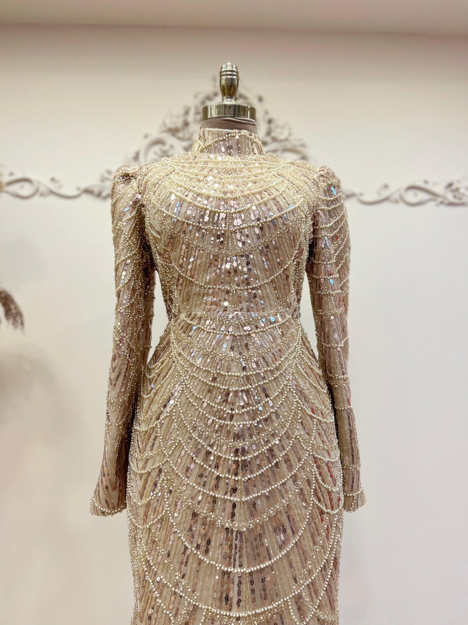 Selena Tesettür Abiye Gold - FioraofDress - tesettur - abiye - 48 - hijab - evening - dress