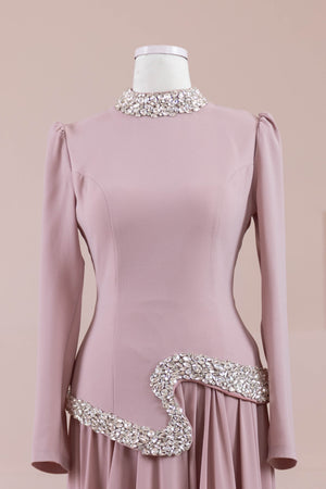 Selva Tesettür Abiye - FioraofDress - tesettur - abiye - pudraa - 38 - hijab - evening - dress