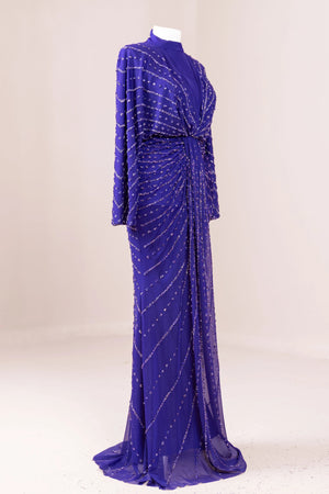 Serel Tesettür Abiye - FioraofDress - tesettur - abiye - SAX - 36 - hijab - evening - dress