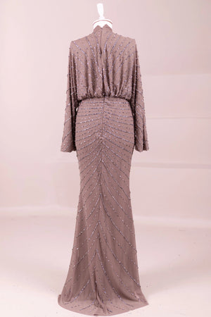 Serel Tesettür Abiye - FioraofDress - tesettur - abiye - Mocha - 36 - hijab - evening - dress