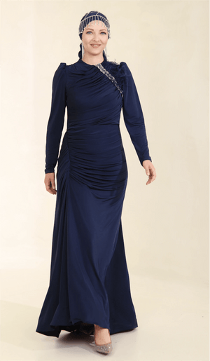 Setri Tesettür Abiye - FioraofDress - tesettur - abiye - 44 - lacivert - hijab - evening - dress