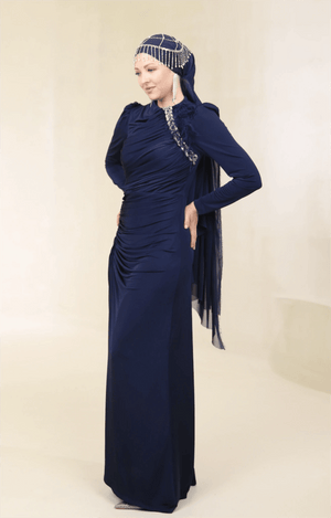 Setri Tesettür Abiye - FioraofDress - tesettur - abiye - 44 - lacivert - hijab - evening - dress