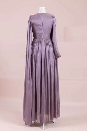 Seya Tesettür Abiye Ve Şalı - FioraofDress - tesettur - abiye - MOR - 38 - hijab - evening - dress