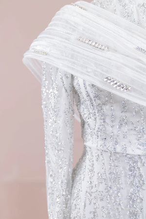 Silü Tesettür Abiye - FioraofDress - tesettur - abiye - Beyaz - 38 - hijab - evening - dress