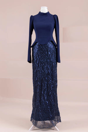 Simera Tesettür Abiye - FioraofDress - tesettur - abiye - LACİVERT - 38 - hijab - evening - dress