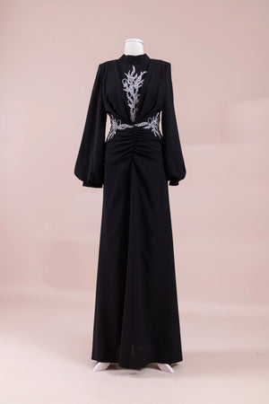 Siva Tesettür Abiye - FioraofDress - tesettur - abiye - Siyahh - 38 - hijab - evening - dress