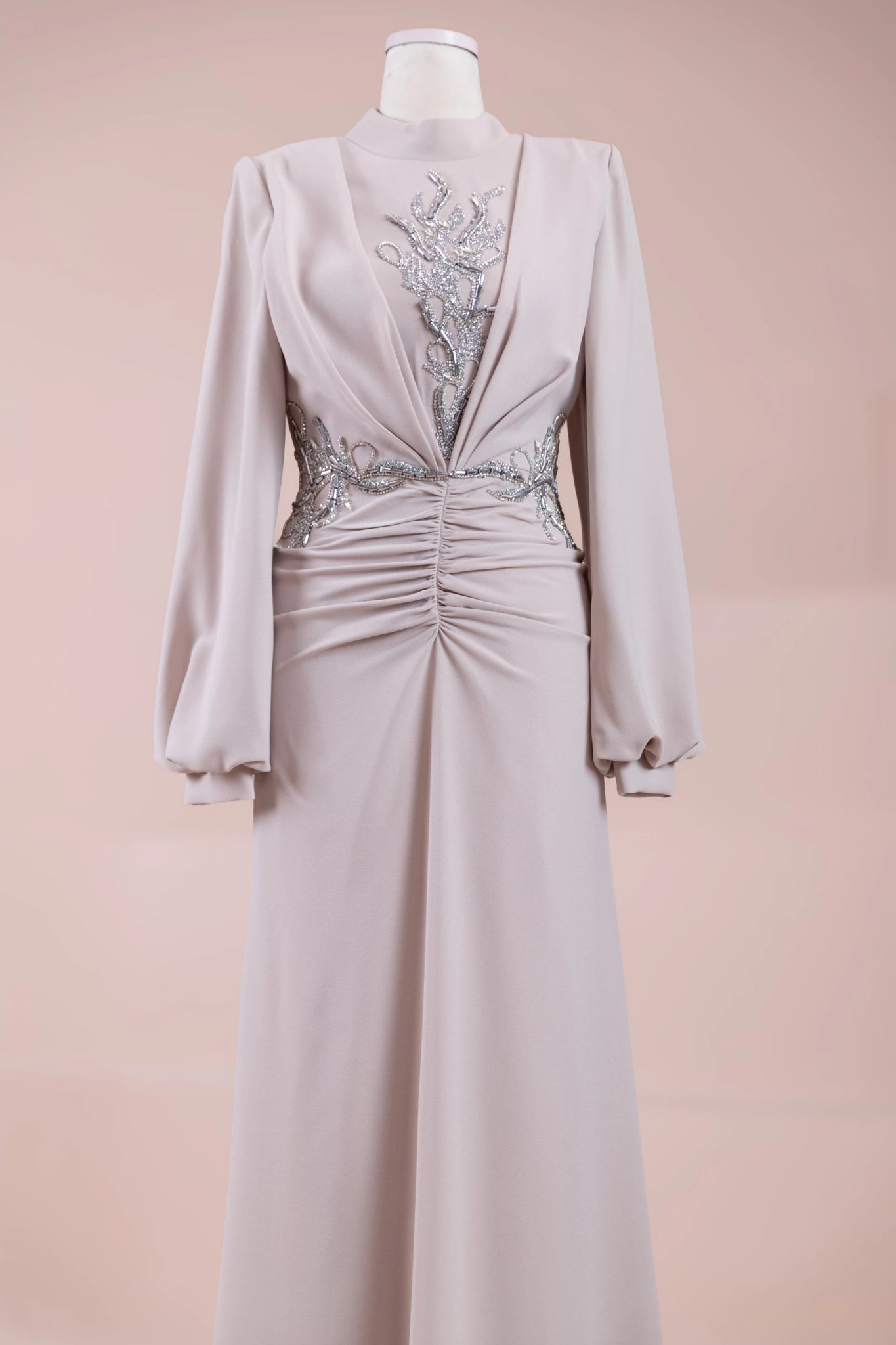 Siva Tesettür Abiye - FioraofDress - tesettur - abiye - BEJ - 38 - hijab - evening - dress