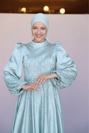 Su Tesettür Abiye - FioraofDress - tesettur - abiye - 46 - bebe - mavisi - hijab - evening - dress