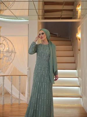 Su Tesettür Abiye - FioraofDress - tesettur - abiye - 48 - Mürdüm - hijab - evening - dress