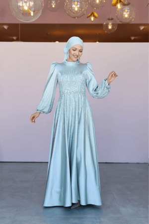Su Tesettür Abiye - FioraofDress - tesettur - abiye - 44 - bebe - mavisi - hijab - evening - dress