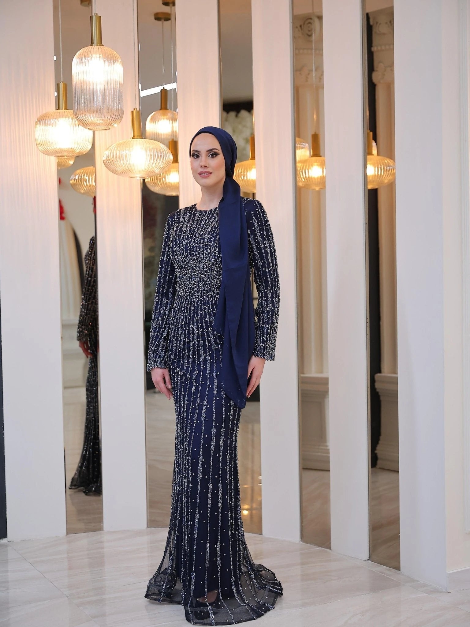 Su Tesettür Abiye - FioraofDress - tesettur - abiye - 48 - Mürdüm - hijab - evening - dress