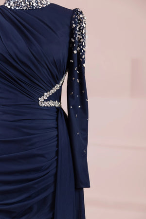 Syima Tesettür Abiye - FioraofDress - tesettur - abiye - lacivert - 38 - hijab - evening - dress