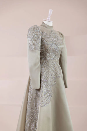 Talia Tesettür Abiye - FioraofDress - tesettur - abiye - Yağı Yeşil - 38 - hijab - evening - dress