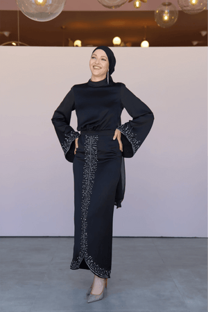 Thai Tesettür Abiye - FioraofDress - tesettur - abiye - 44 - Siyahh - hijab - evening - dress