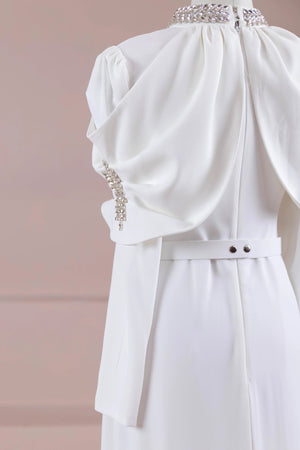 Tilu Tesettür Abiye - FioraofDress - tesettur - abiye - Beyaz - 38 - hijab - evening - dress