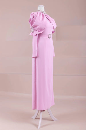Tilu Tesettür Abiye - FioraofDress - tesettur - abiye - PEMBE - 38 - hijab - evening - dress