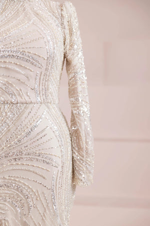 Tira Tesettür Abiye - FioraofDress - tesettur - abiye - BEJ - 38 - hijab - evening - dress